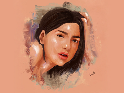 Dua Lipa illustration painting procreate