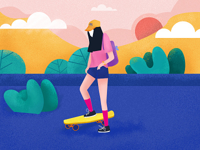 燥点插画 ps simple 插画 燥点插画 蓝色 设计
