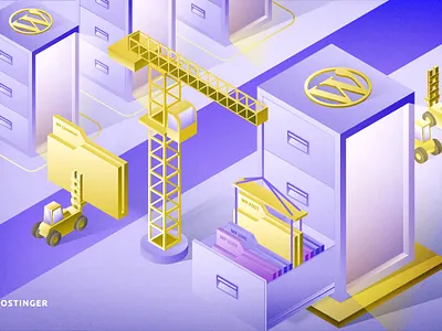 Featured Image - Wordpress Database database illustration isometric illustration wordpress