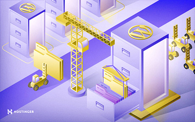 Featured Image - Wordpress Database database illustration isometric illustration wordpress