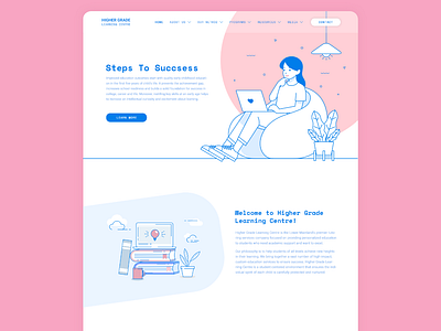 Education Platform Website branding design illustration landing ui ux web website