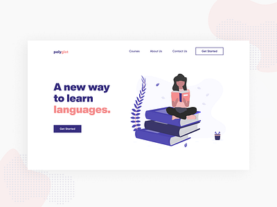 Landing for Education Platform design education educational illustraion landing language learning languages platform ui ux vector