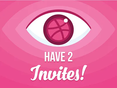 Dribbble Invite Giveaway! ball contest dribbble dribbble invite eye giveaway illustration invitation invite giveaway pink