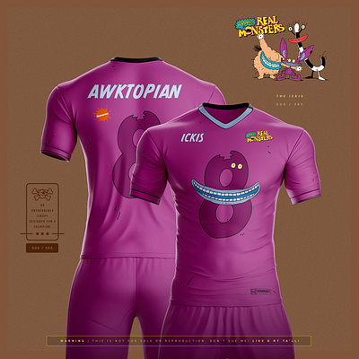 U-365 : The Ickis advertising apparel brand branding campaign design design illustration jersey mockup jerseydesign marketing merchandise nickelodeon sports design sportswear typography