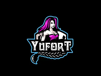 Esport Logo for Warface player Yufort branding csgo cybersport design dota2 esport esport jersey esports logo gaming girl illustration jersey logo mascot personal logo player logo team logo vector warface