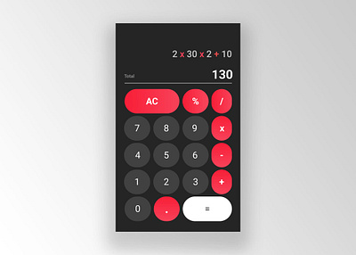 Dark Calculator app calculator calculator ui dailyui design flat typography ui ux