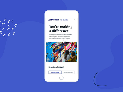 Mobile Donation Form Exploration adobexd checkout form donation form nonprofit uiux