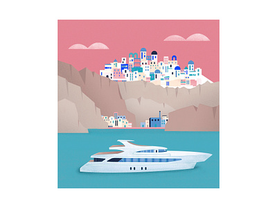 Santorini adobe illustrator design illustration santorini