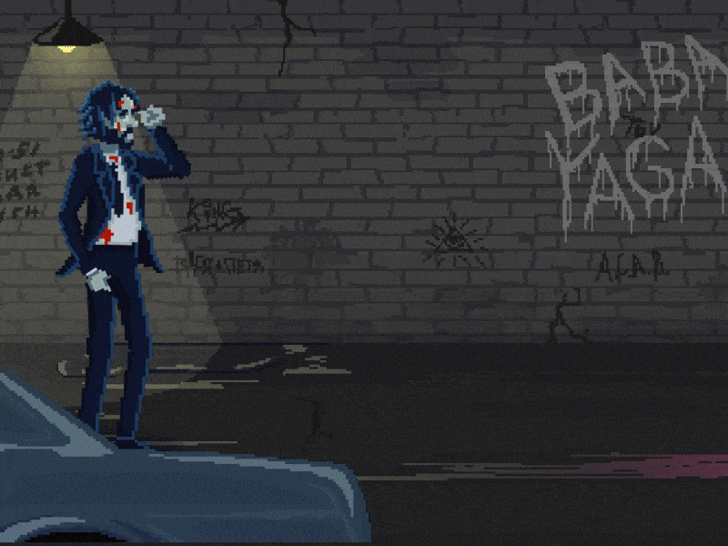 John Wick pixel war after effects animated gif animation character animation character design fanart film john wick motion design motion graphic neon rigging shooting