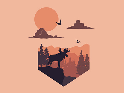 Retail Shirt Design animals design icon illustration nature new hampshire vector