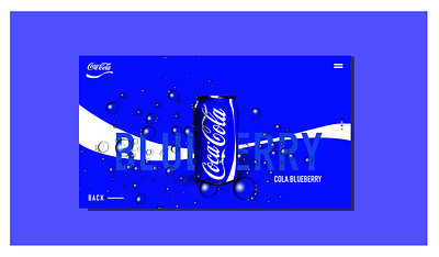 Coca Cola new flavours concept design ui ux web