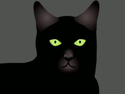 Black Cat Reaction 2danimation animated gif animation 2d character animation loop moho12