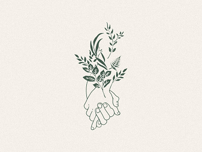 Larissa Barros - Logo Wedding drawing floral floral art illustration logo photographer vintage wedding logo