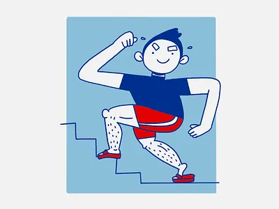 Work Hard character design freelancer illustration procreate