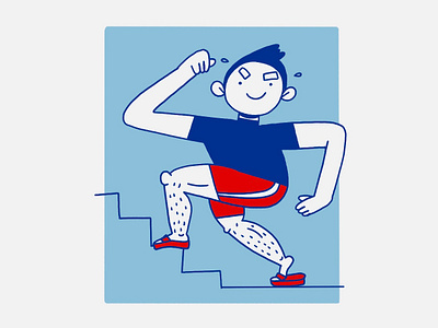 Work Hard character design freelancer illustration procreate