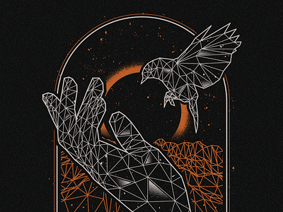 Chaos 80s bird chaos geometric hand