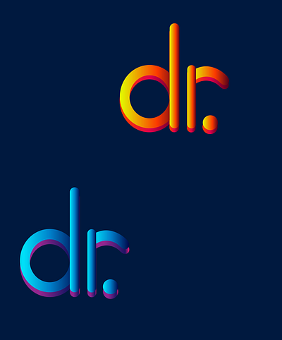 dr. logo blue design dr gradient illustrator logo logodesign photoshop typography art ux