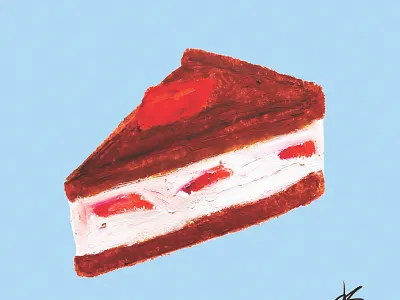 Cake cake chocolat chocolate design illustration oil pastel pastels pie torta