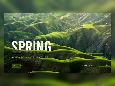 4 seasons SPRING design landingpage typography ui uidesign web