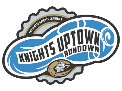 Knights Uptown Rundown 5K Logo 5k baseball branding design illustration milb minor league baseball