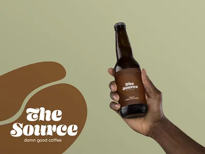 The Source - Damn Good Coffee - Logo bottle brand design brand identity brand identity design branding coffee logo serif serif logo sobidesign sustainable