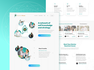 Quantum House Landing Page adobexd art direction cta gradient interface landing page network product design social network ui ux