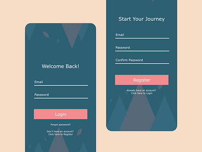 Login And Registration dailyui design illustration ui vector