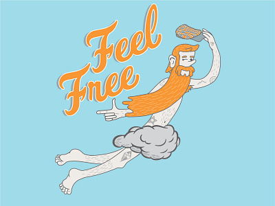 Feel Free art artist band tee design designer freedom happy illustration illustrator tshirt tshirt design ui vector