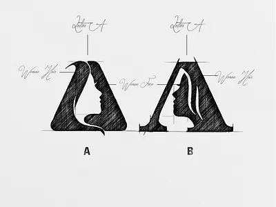 Beauty Logo With Letter A beauty brand branding design designer graphic hair hair logo illustration letter a lettermark logo vector women women logo