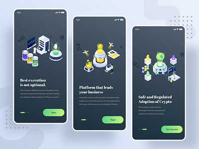 Cryptocurrency Business Isometric Kit Vol.01 business clean design ethereum gradient illustration ios isometric kit noansa onboarding product scientist ui ux vector