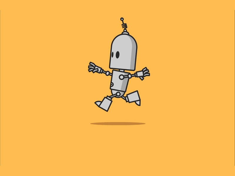 Robot animation animation cycle illustration lovely robot run