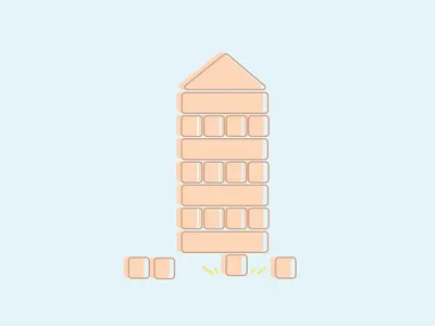Balance balance blocks design drawing graphic design home house illo illustration illustrator jenga