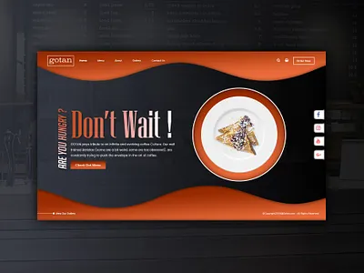 Online Food Restaurant design graphic desgin landing page typography ui ux website
