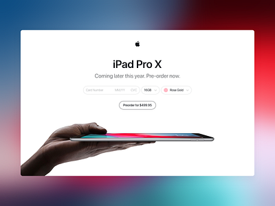 DailyUI 075 - Pre-Order apple apple store credit card dailyui dailyui 075 ipad ipad pro ipadpro pre order premium preorder