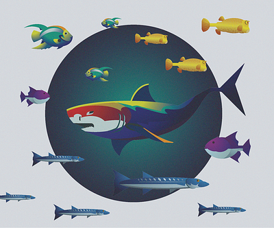 Some fishy shapes design illlustrator illustration illustration art illustrator vector