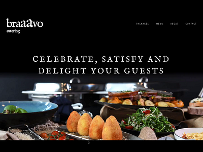 Bravo Catering Concept interaction design website concept website design