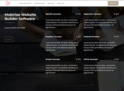 Mobirise Website Builder Software — Features Block SchoolAMP bootstrap design free illustration mobile webdesign webdevelopment website website builder website maker