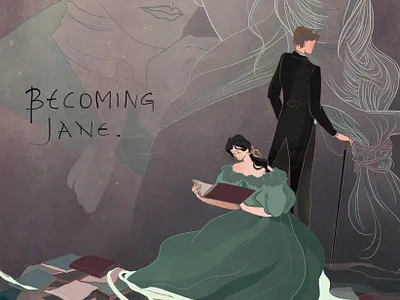 becoming Jane drawing illustration movie movie poster