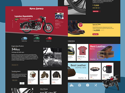 Royal Enfield Genuine Motorcycle Accessories accessories automobile banner bike design ecommerce homepage design landingpagedesign shopping shopping app ui web design website website design