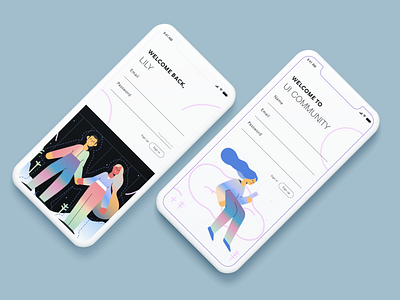 Sign up to UI Community 001 dailyui iphonex signup
