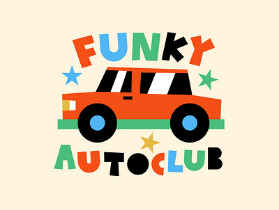 FUNKY AUTOCLUB auto car collage design drawing funk graphic graphics illustration linear lineart paper paper art papercut print race
