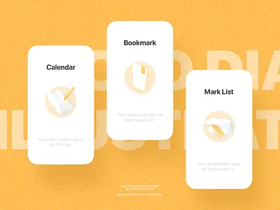 Some empty STATE illustration design app bolo branding clean daily design empty state illustration orange state ui ux