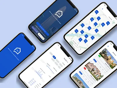 Real estate concept animation app design home icon illustration invite minimal real estate typography ui user interface ux website