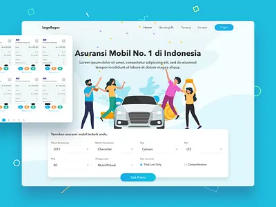 Car Insurances car clean ecommerce html inspiration insurance landing page responsive sketch ui ux web design