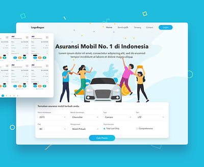 Car Insurances car clean ecommerce html inspiration insurance landing page responsive sketch ui ux web design