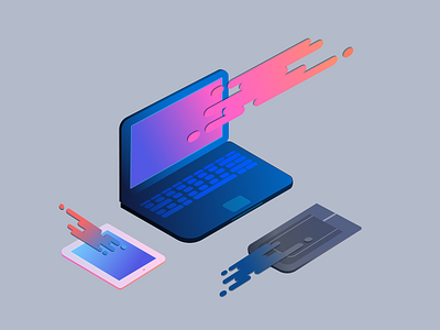 gadgets behance design dribbble illustration ipad isometric isometric design isometry macbook minimal ui vector wacom