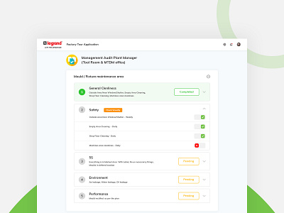 Factory Checklist application application design application ui checklist clean color concept design factory illustration minimal simple tool ux