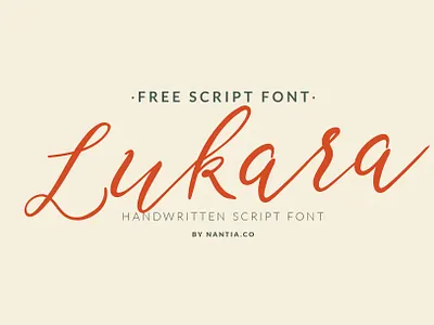 Lukara Script Font Calligraphy free font freebie nantiaco fonts