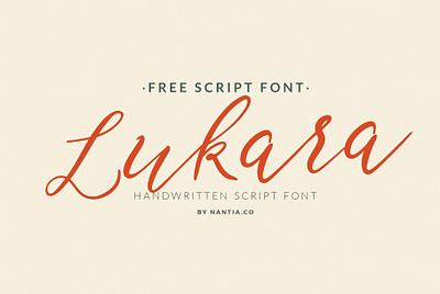 Lukara Script Font Calligraphy free font freebie nantiaco fonts