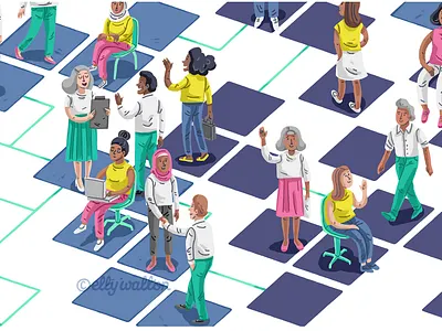 Website illustration art characters diverse diversity illustration illustration art illustrator illustrator art people web illustration website illustration